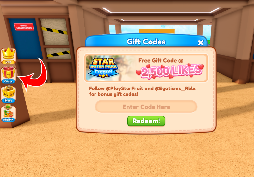 Star Water Park Tycoon Redeem Codes