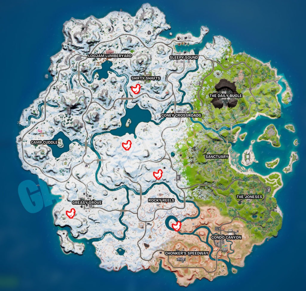 Where to Find Chickens in Fortnite Chapter 3 Map