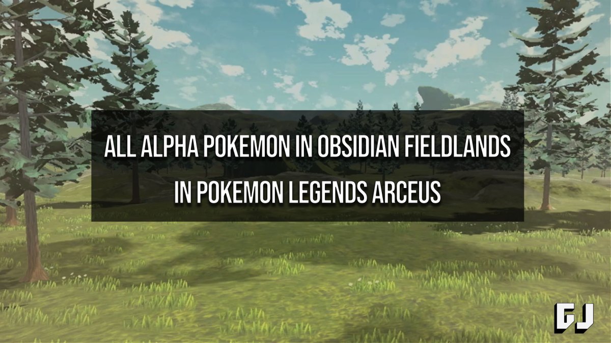 All Alpha Pokemon in Obsidian Fieldlands in Pokemon Legends Arceus
