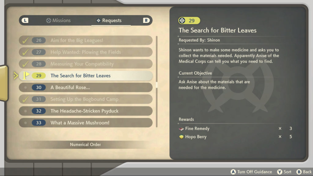 How to Complete The Search for Bitter Leaves in Pokemon Legends Arceus