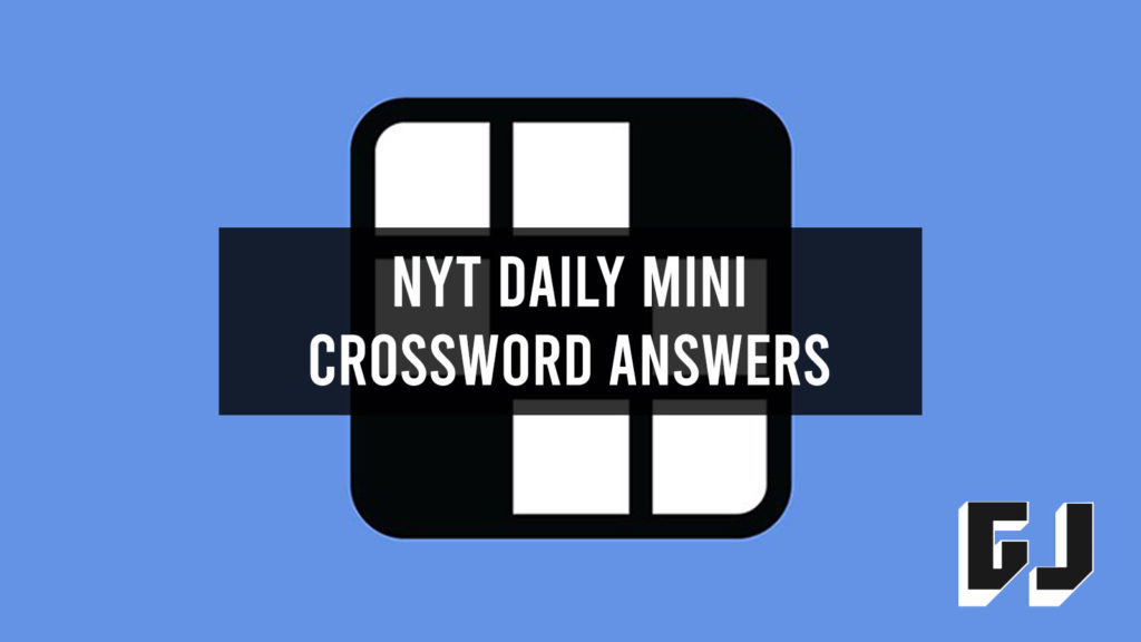 NYT mini crossword answers