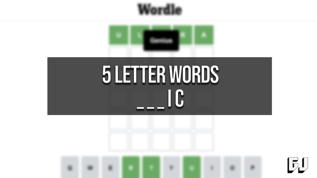 5 letter words ending ric