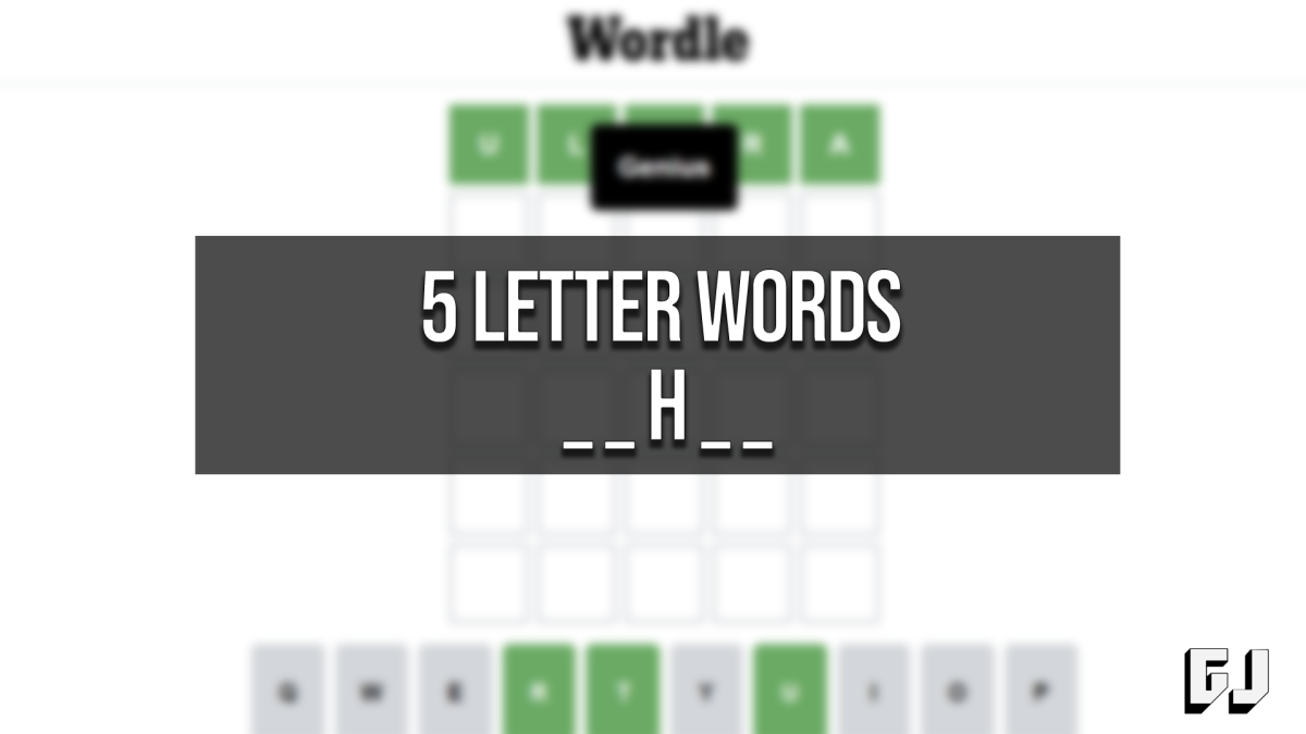 5 Letter Words H Middle