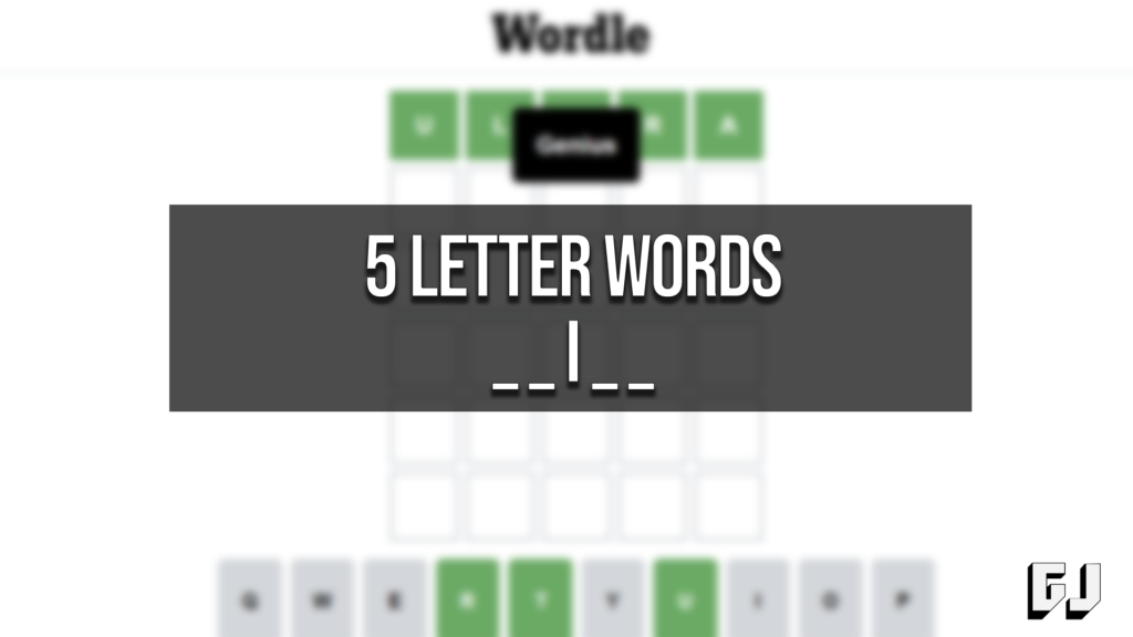 5 Letter Words With A In The Middle
