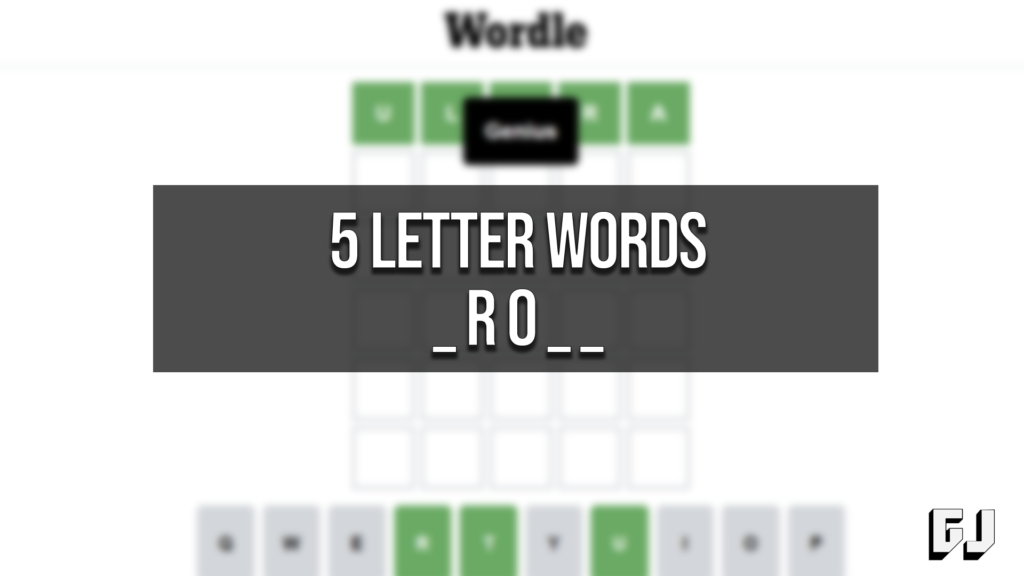 5 Letter Words With Ro As Second And Third Letters Ending With D