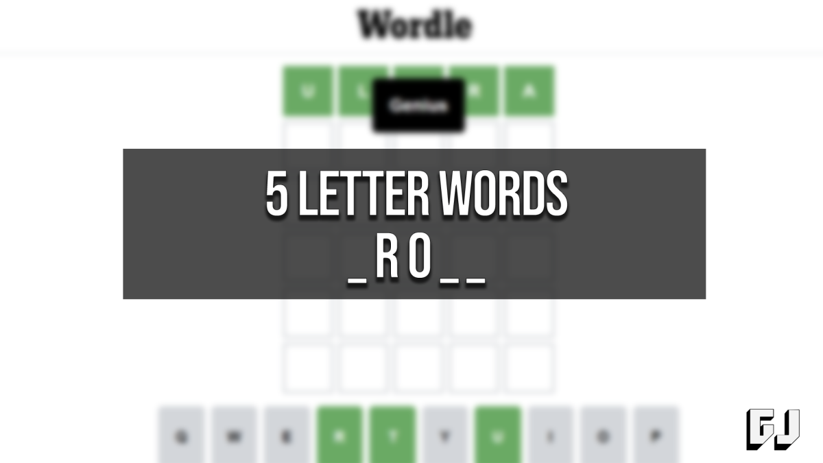 5 Letter Words Middle RO
