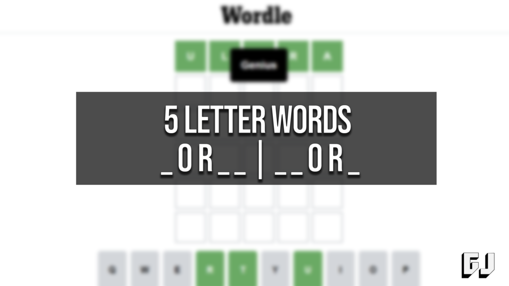 4 Letter Words With Or In The Middle