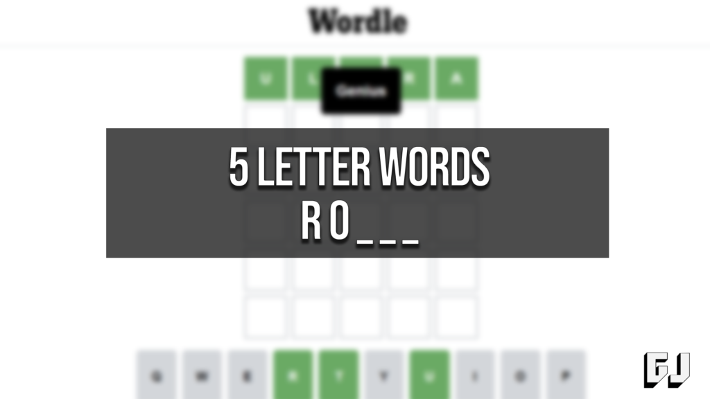 5 letter word with ro at the beginning