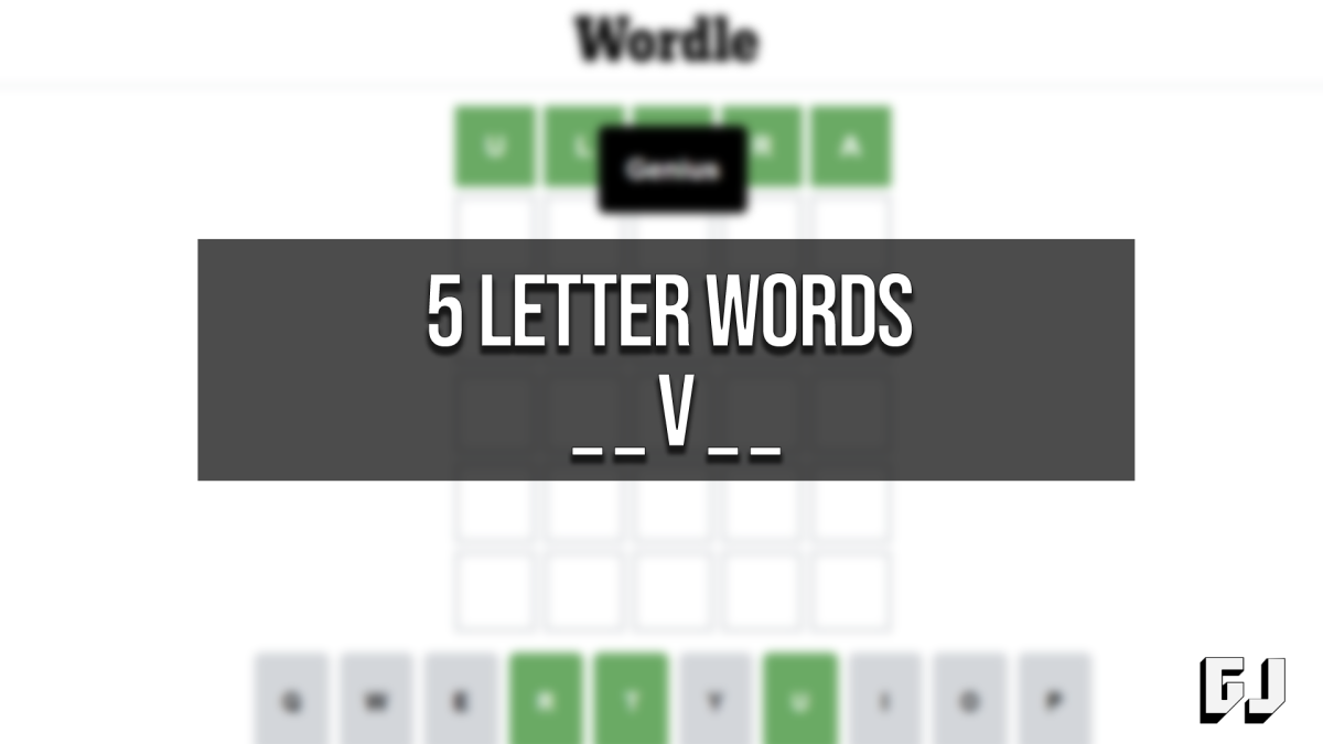 5 Letter Words V Middle