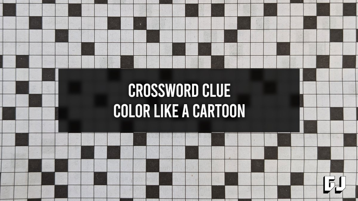 Crossword Clue - Color Like A Cartoon