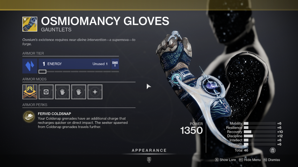 All Destiny 2 Witch Queen Exotics - Osmiomancy Gloves