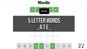 5 Letter Words ATE Middle