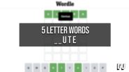 Five Letter Words Ending In Ute