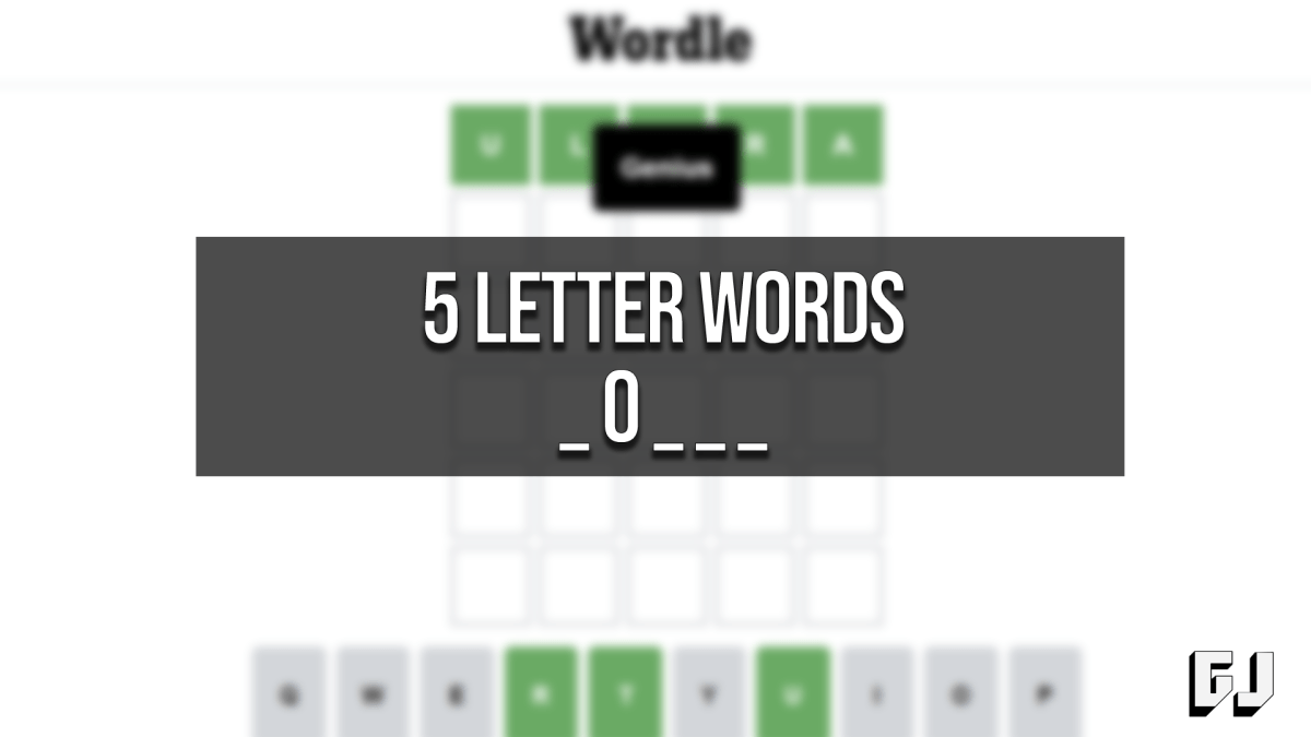 5 Letter Words O Second Letter