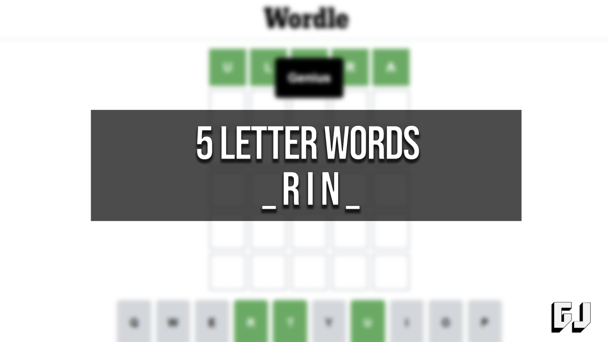 5 Letter Words RIN Middle