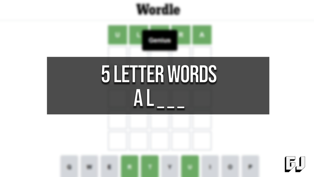 5 Letter Words Starting With Al