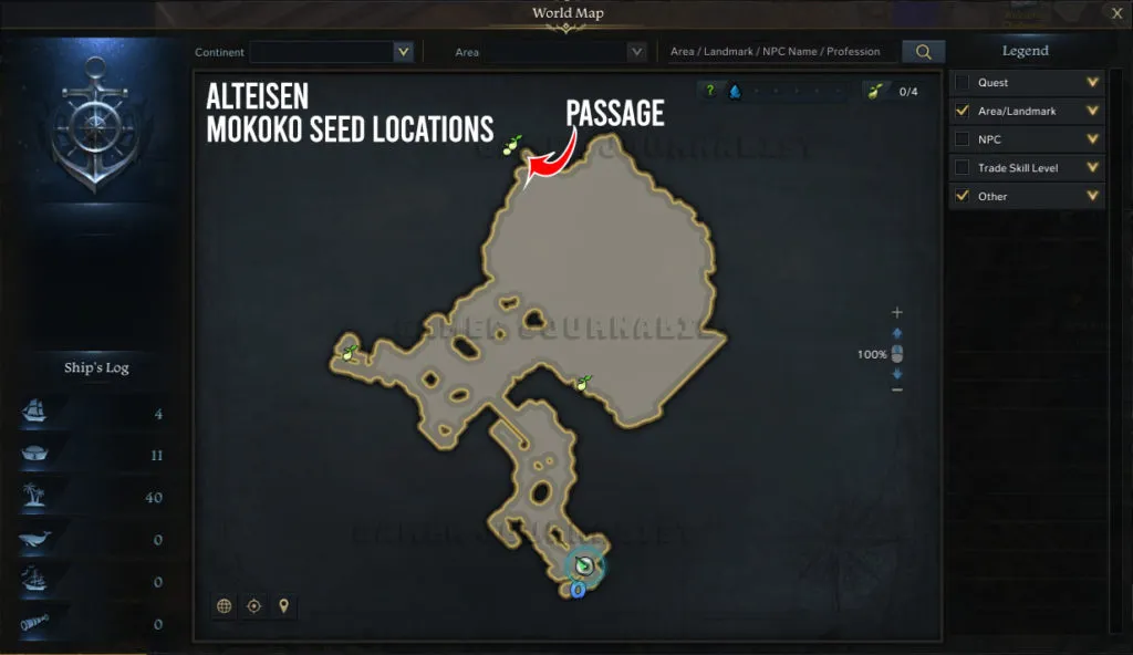 All Mokoko Seed Locations in Alteisen Map