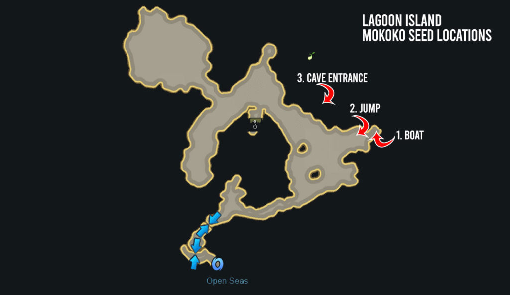 All Mokoko Seed Locations in Lagoon Island Map