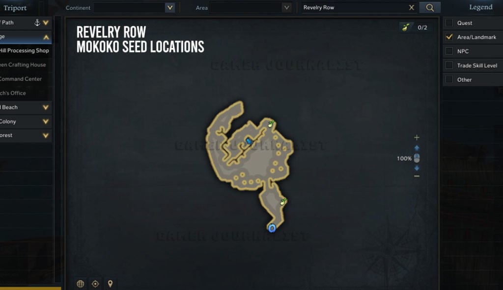 All Mokoko Seed Locations in Revelry Row Map