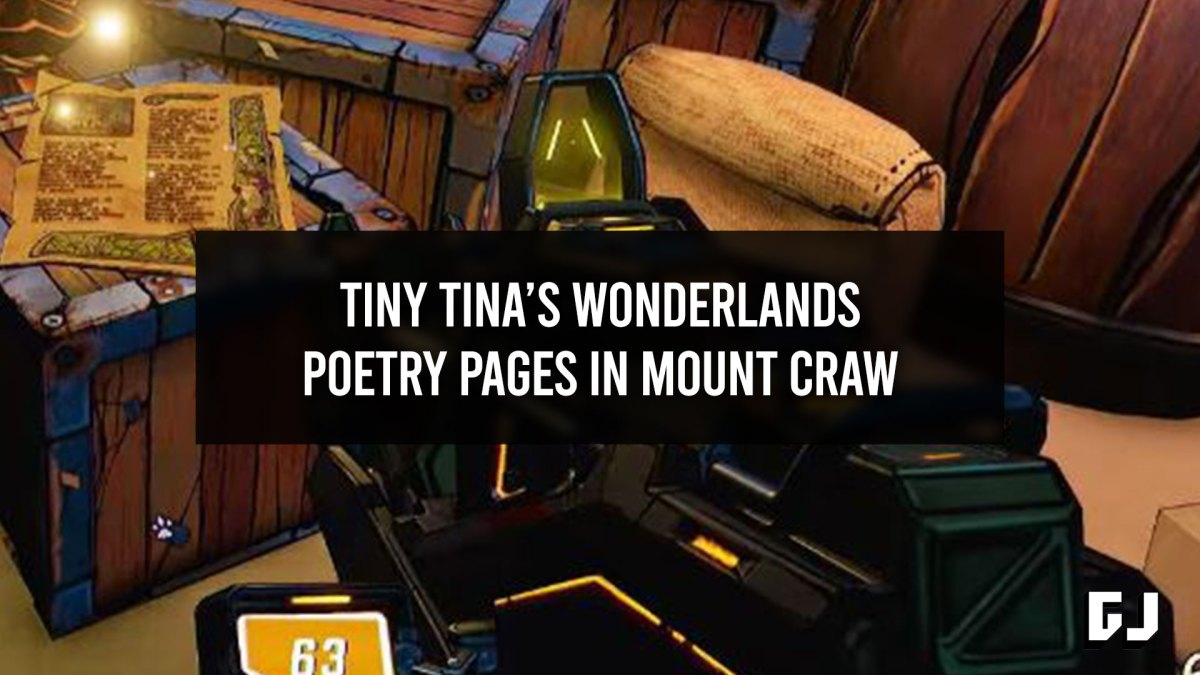 Tiny Tina's Wonderlands Poetry Pages in Mount Craw