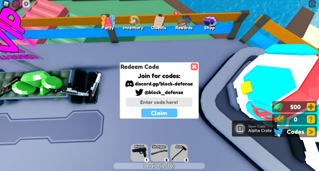 block defense codes