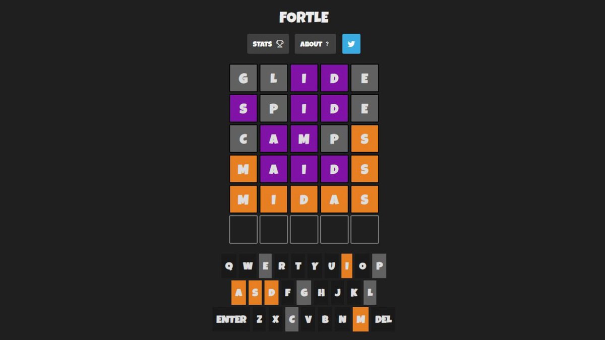 Fortnite Wordle Clone Fortle is Now Available