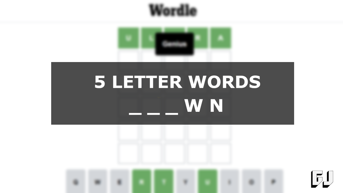 5 letter words ending in wl