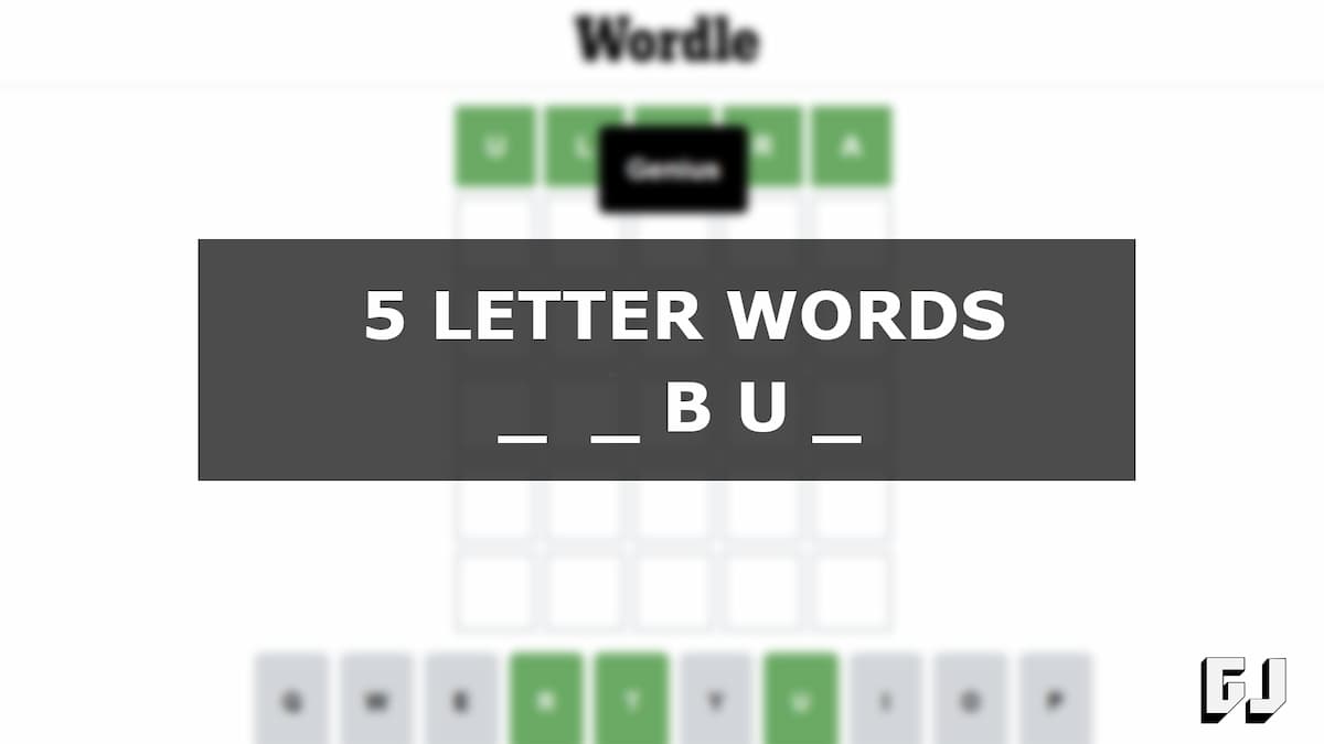 5 letter words with bu in the middle