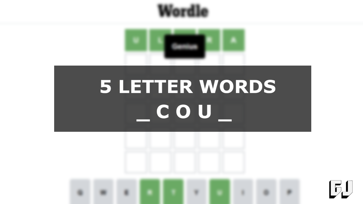 5 letter words middle COU