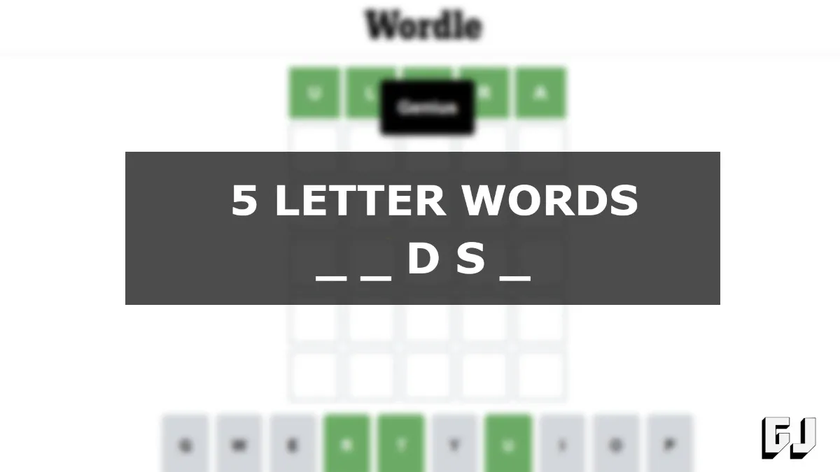5 Letter Words DS Middle