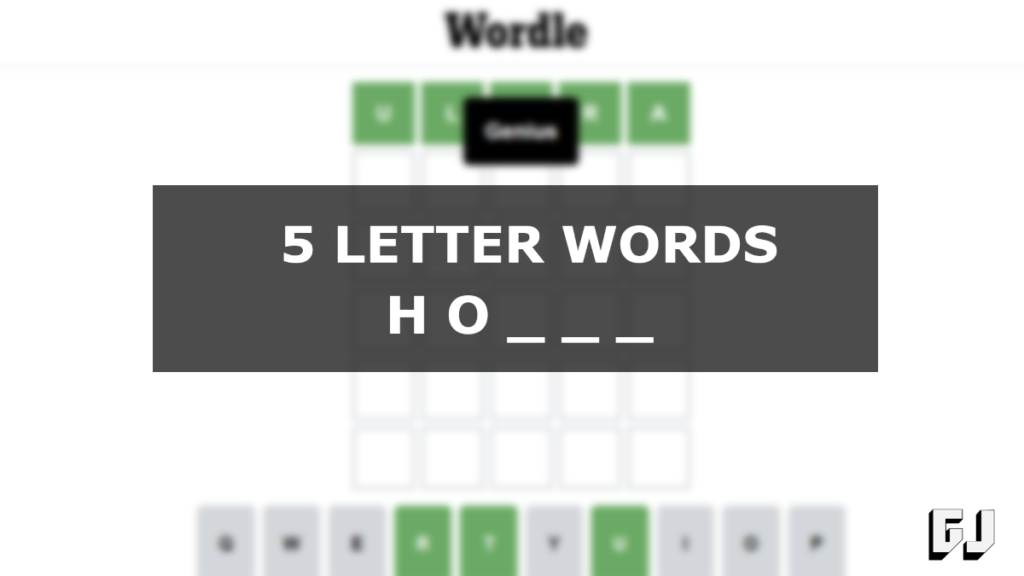 Seven Letter Words Starting With Ho