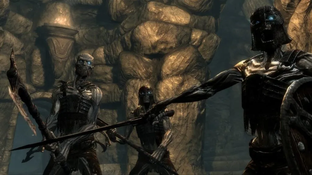 Draugr Warriors in Skyrim Elder Scrolls V