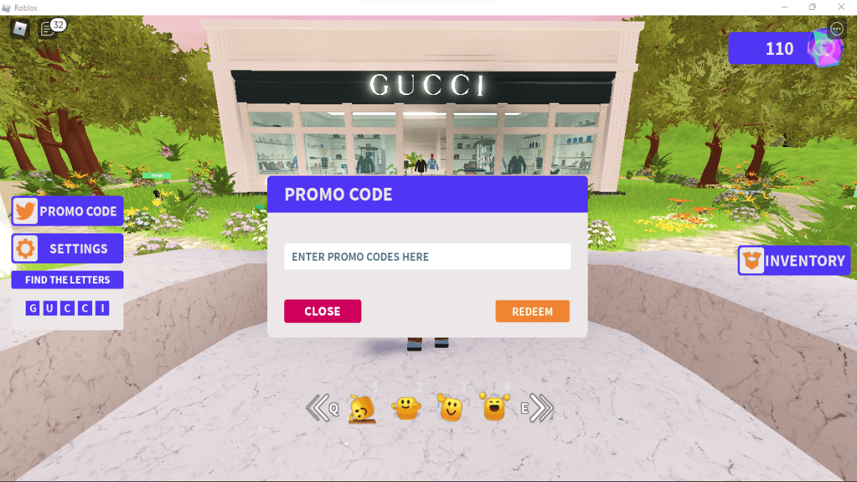 Gucci Town Codes Screenshot