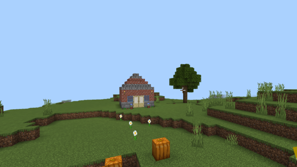 Minecraft Cobblestone Brick Cottage