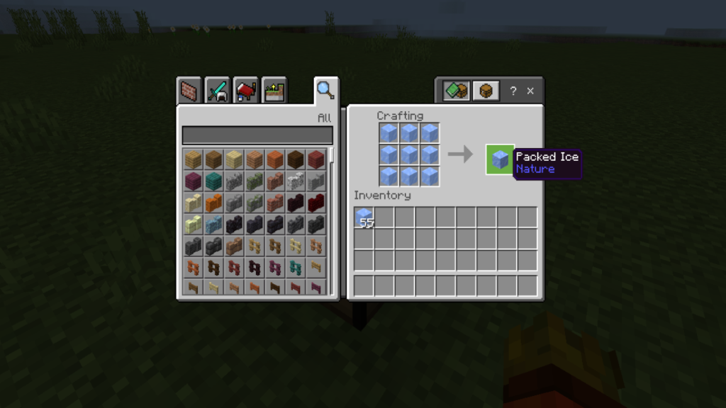 Minecraft Packed Ice Crafting Recipe