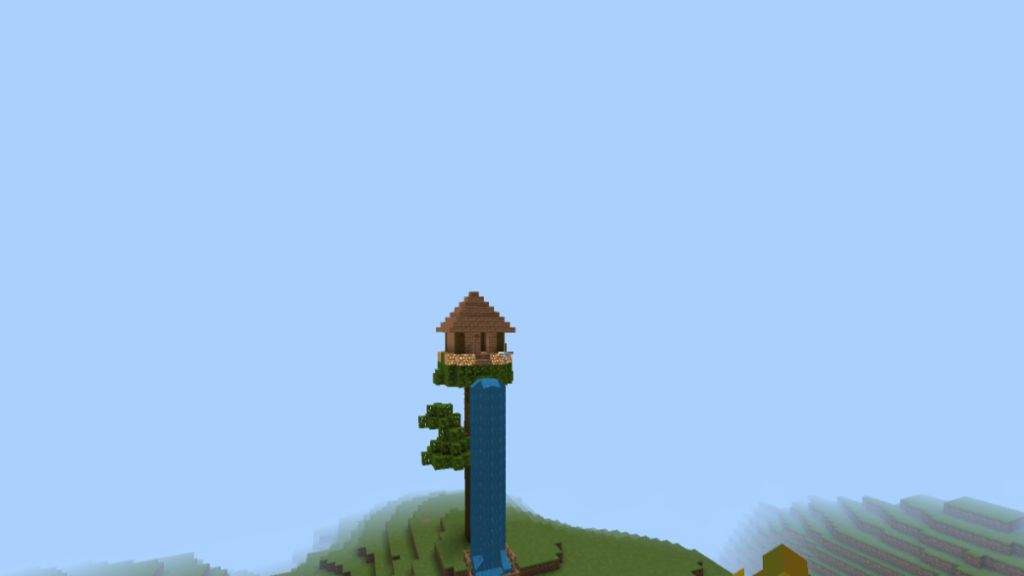 Minecraft Waterfall Treehouse