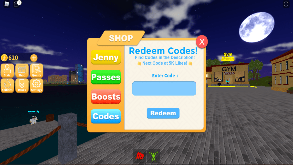 Roblox Nen Fighting Simulator Codes Screenshot