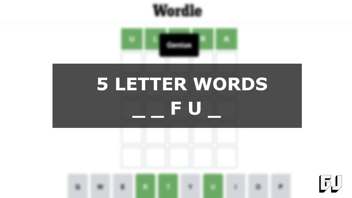 5 letter words that start with fu