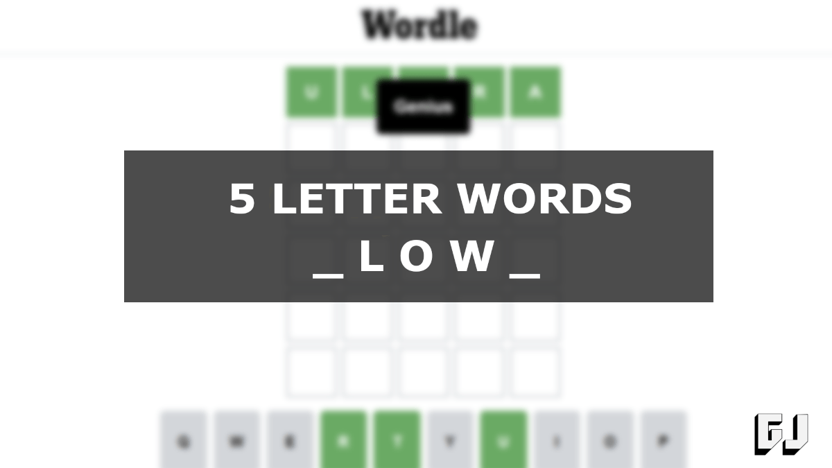 5 Letter Words LOW Middle