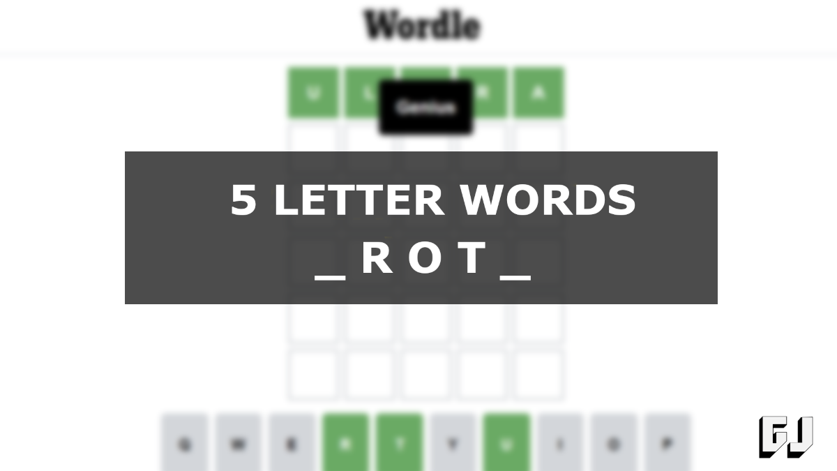 5 Letter Words ROT Middle