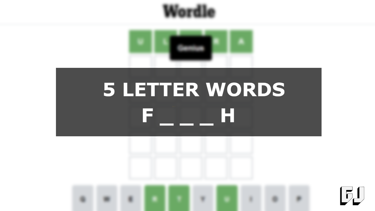 5 letter words with f and h in them