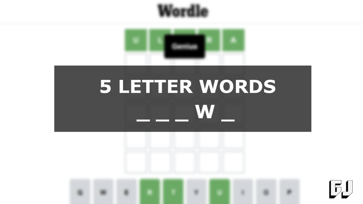 5 Letter Words W Fourth