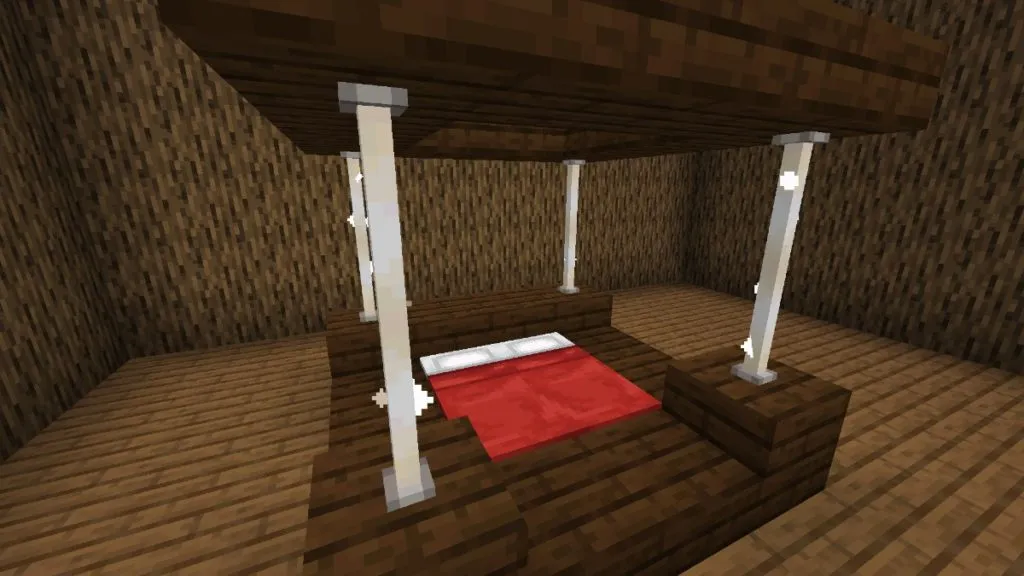 5 best Minecraft bed designs canopy bed. 