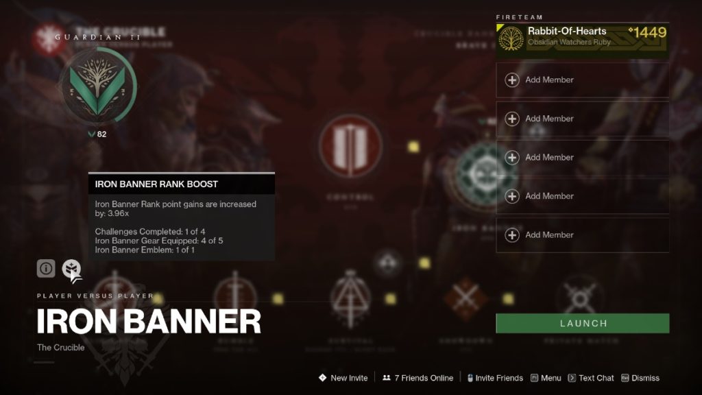 Destiny 2 Forging Iron - Iron Banner rank boost. 