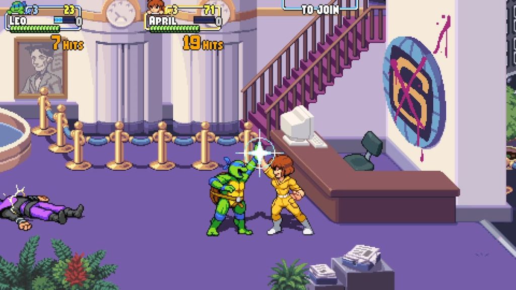 Channel 6 office in Teenage Mutant Ninja Turtles: Shredder’s Revenge
