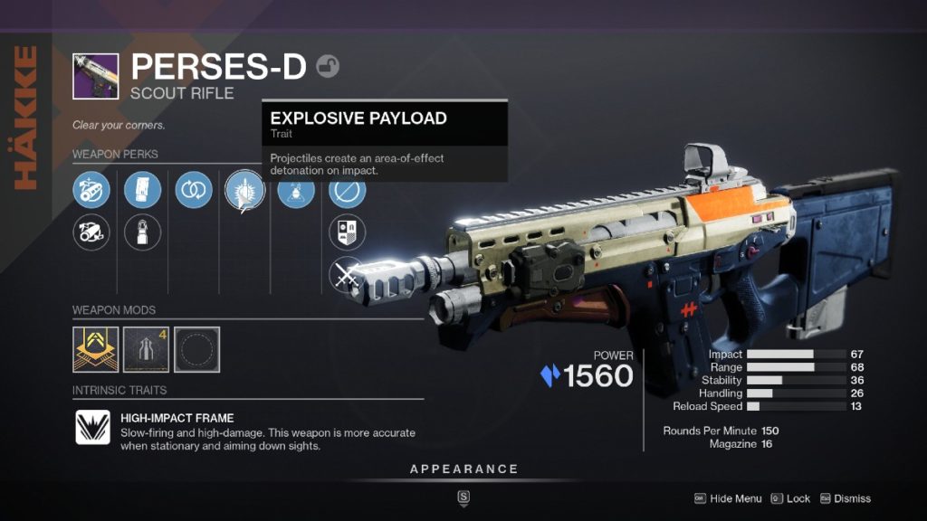 Top 15 weapon perks in Destiny 2 - Explosive Payload
