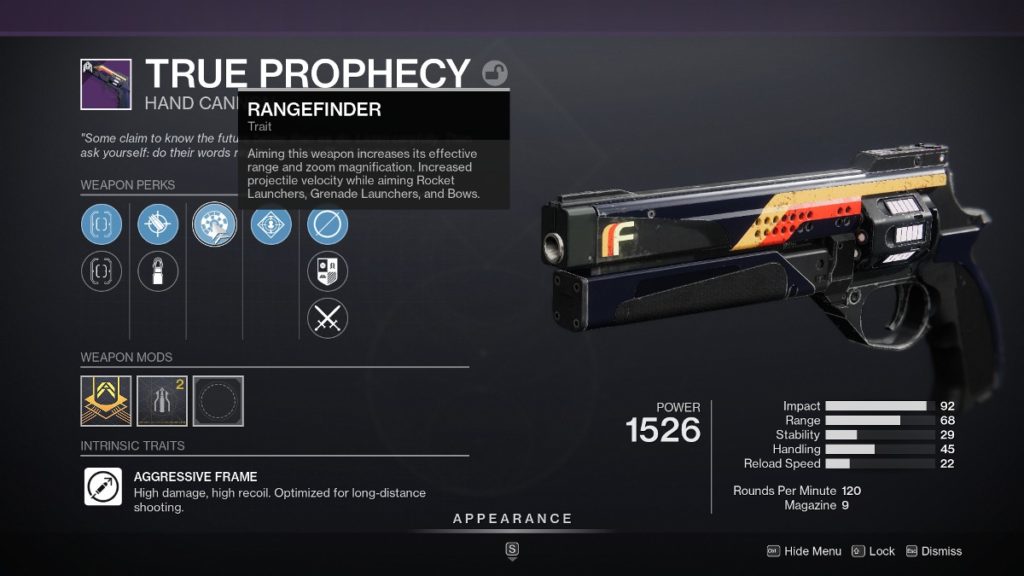 Top 15 weapon perks in Destiny 2 - Rangefinder