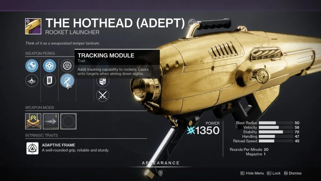 Top 15 weapon perks in Destiny 2 - Tracking Module