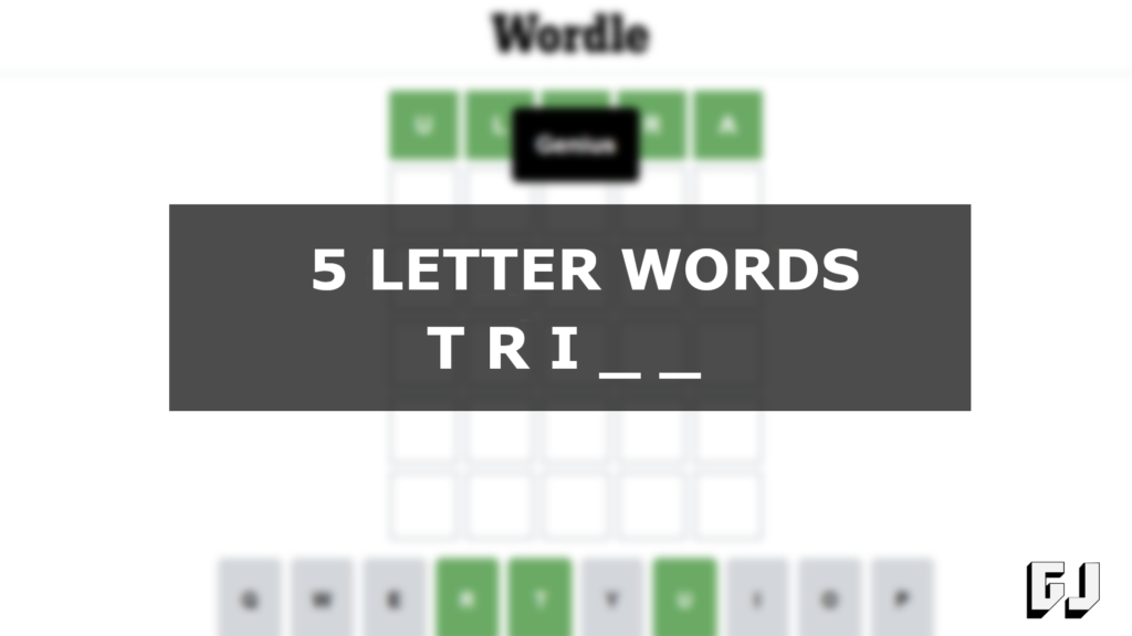 6 letter words starting with tri