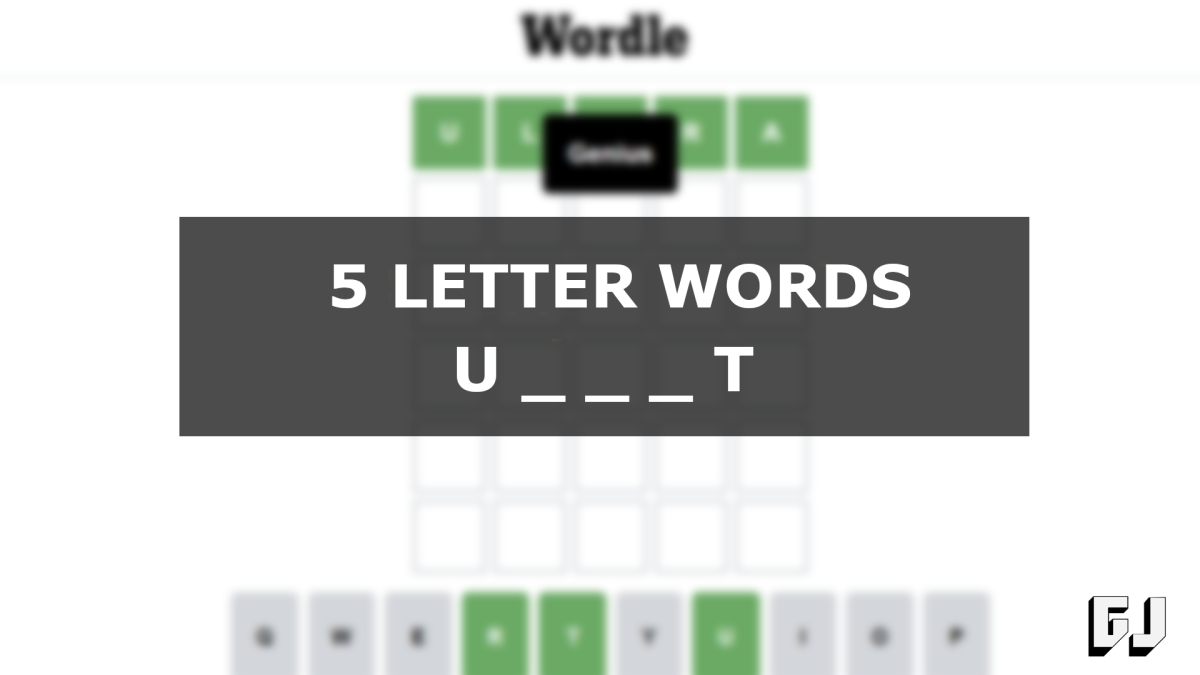 5 Letter Words Starting with U and Ending with T